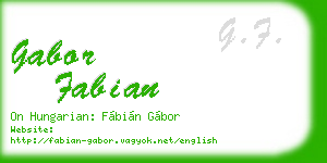 gabor fabian business card