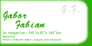 gabor fabian business card